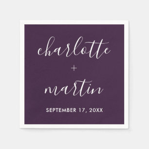 Purple Wedding Shower Napkins