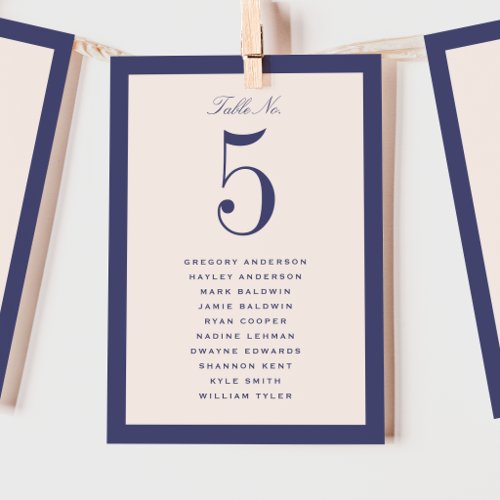 Purple Wedding Table Seating Chart Card