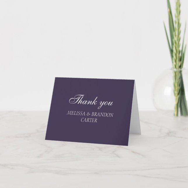 Purple Wedding Thank you  (Front)