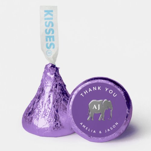 Purple Wedding Thank You Hersheys Kisses