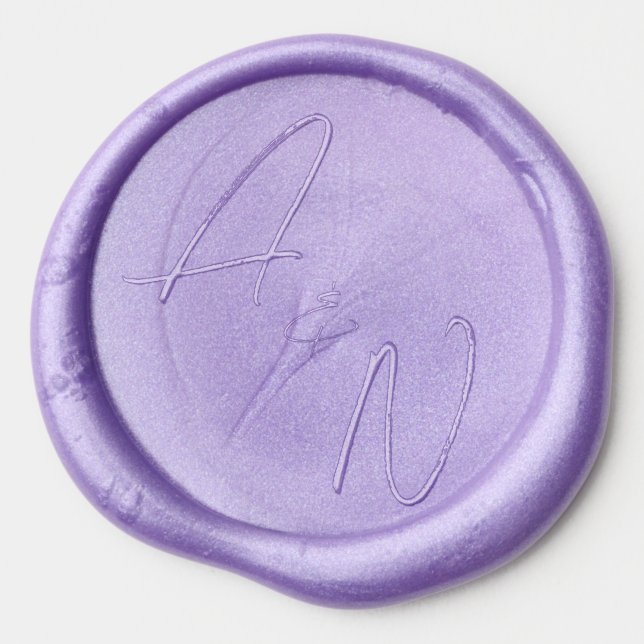 Purple wedding Wax Seal Sticker (Front)