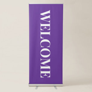 Purple Welcome Retractable Banner