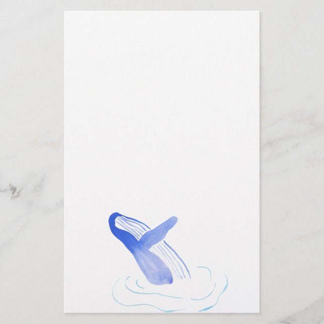 Purple Whale Stationery (Front)