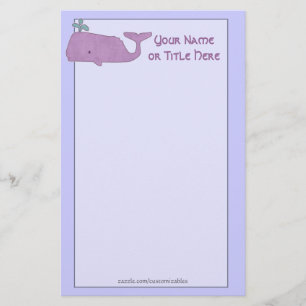 Purple Whale Stationery