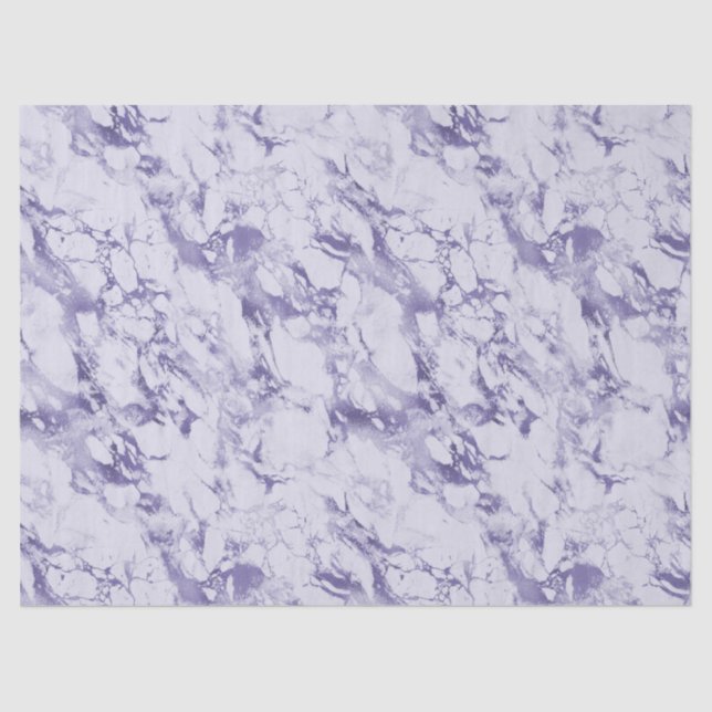 Purple White Abstract Marble Tissue Paper (Front)