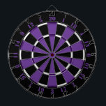 Purple White and Black Dartboard<br><div class="desc">Purple White and Black Dartboard. 

 Striped Hope™ is your online store for a variety unique designs and gifts.</div>