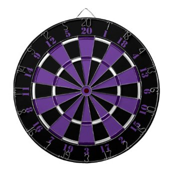 Purple White And Black Dartboard by stripedhope at Zazzle