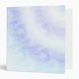 Purple White Aqua Blue Tie dye 3 Ring Binder
