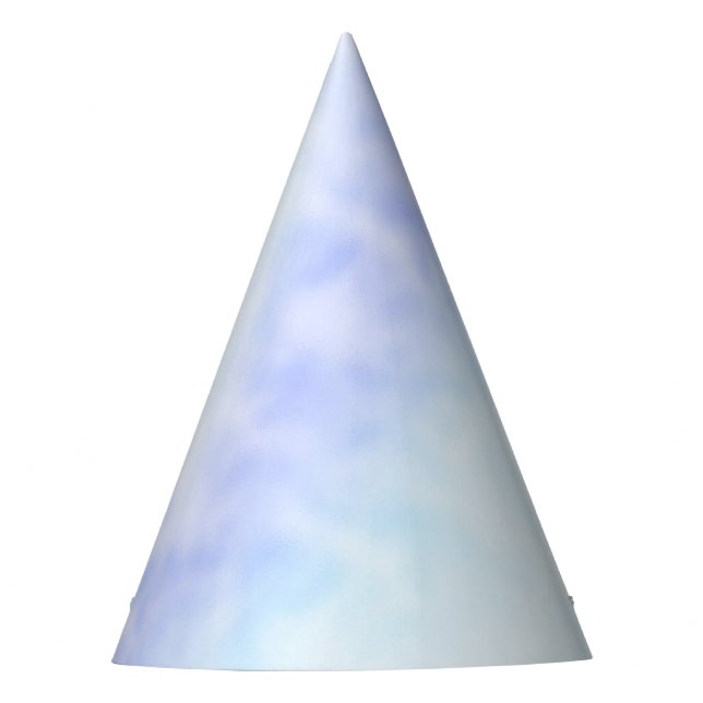 Purple White Aqua Blue Tie dye           Party Hat (Front)