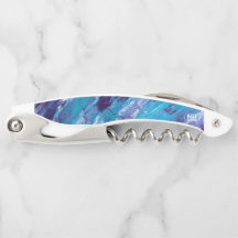 Purple White Aqua Corkscrew
