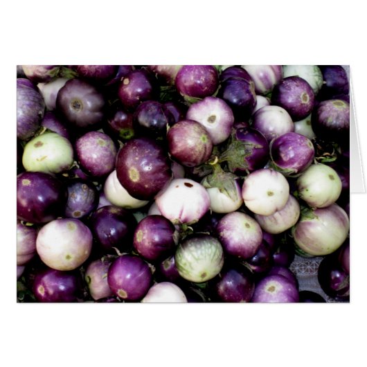 Purple & White Asian Eggplants Cards (Front Horizontal)