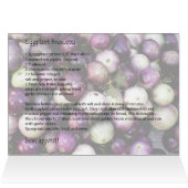 Purple & White Asian Eggplants Cards (Inside Horizontal (Top))