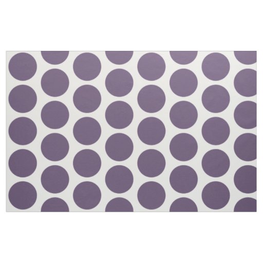 Purple White Big Polka Dots Fabric