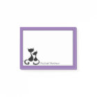Purple White Black Cats Silhouette Personalized