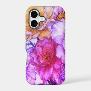 Purple + White Blooming Flowers On An iPhone 17 Case