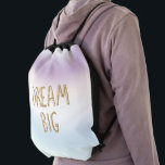Purple White Blue Tie dye Gold Glitter           Drawstring Bag<br><div class="desc">Purple White Blue Tie dye gold glitter dream big (image of glitter)</div>