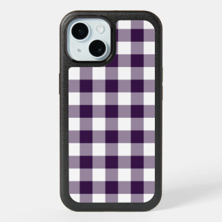 Purple White Buffalo Check iPhone 15 Case