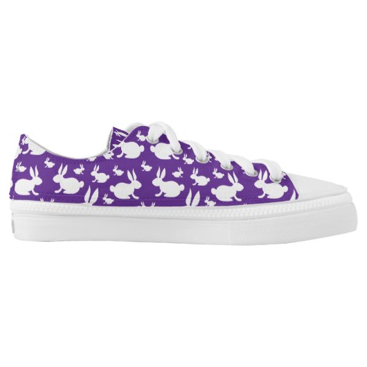 Purple White Bunny Rabbit Sneakers (Left Shoe Inside)