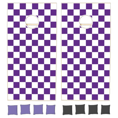 Purple & White Checker