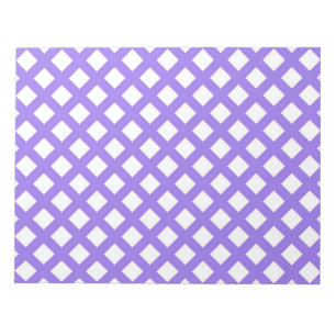 Purple White Checker Diamond Pattern Notepad