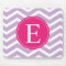 Purple White Chevron Bright Pink Monogram