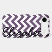 Purple White Chevron Pattern Case-Mate iPhone Case (Back (Horizontal))
