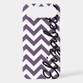 Purple White Chevron Pattern Case-Mate iPhone Case (Back)