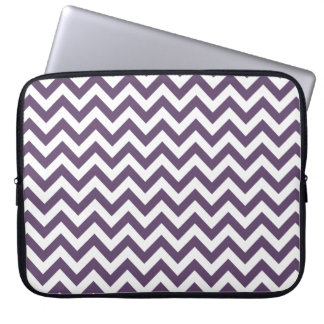 Purple White Chevron Pattern Laptop Sleeve