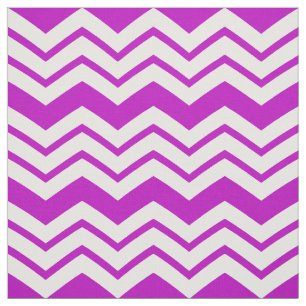 Purple White Chevron Zigzag Pattern Design  Fabric