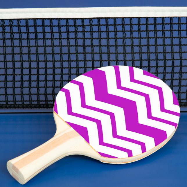 Purple White Chevron Zigzag Pattern Design  Ping Pong Paddle (Insitu)