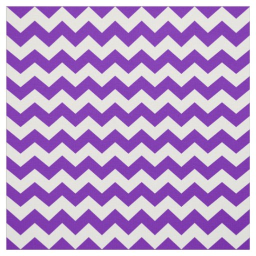 Purple White Chevron Zigzag Stripe Pattern Fabric