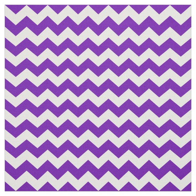 Purple White Chevron Zigzag Stripe Pattern Fabric (Swatch)