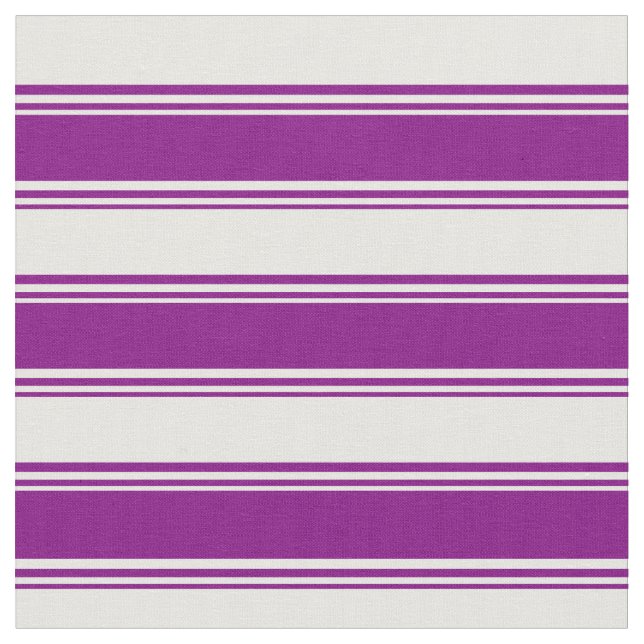 Purple & White Colored Lined Pattern Fabric (Close Up)