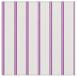 [ Thumbnail: Purple & White Colored Lines Fabric ]