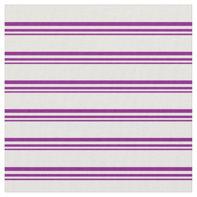 Purple & White Colored Stripes/Lines Pattern Fabric (Close Up)