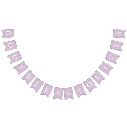 Purple White Cross Girl Baptism Bunting Flags