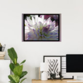 Purple-White Dahlia Flower Poster (Home Office)
