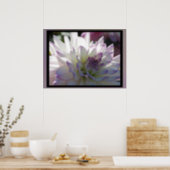 Purple-White Dahlia Flower Poster (Kitchen)