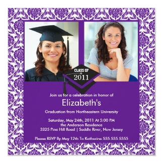 2015 Graduation Purple Invitations & Announcements | Zazzle