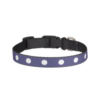 Purple White Dots Pet Collar