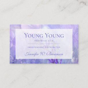 Purple White Essential Oils Lavender Business Card