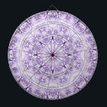 Purple White Flowers Dartboard<br><div class="desc">Beautiful Purple White Flowers Dartboard</div>