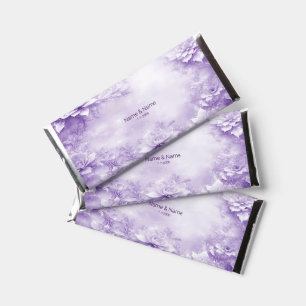 Purple White Flowers Hershey Bar Favors