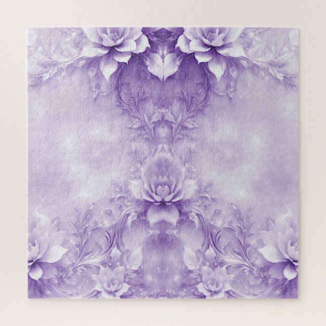 Purple White Flowers Jigsaw Puzzle (Vertical)