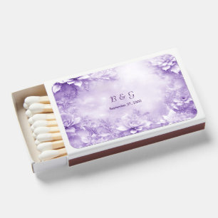Purple White Flowers Matchboxes
