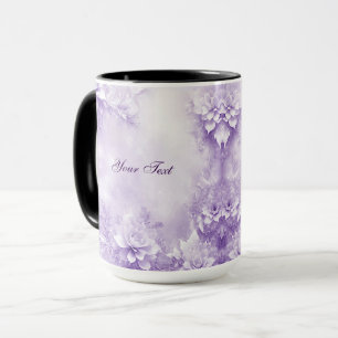 Purple White Flowers Mug