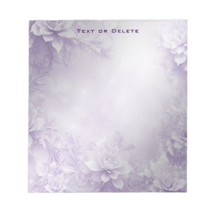 Purple White Flowers Notepad