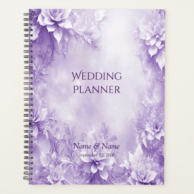 Purple White Flowers Planner (Front)