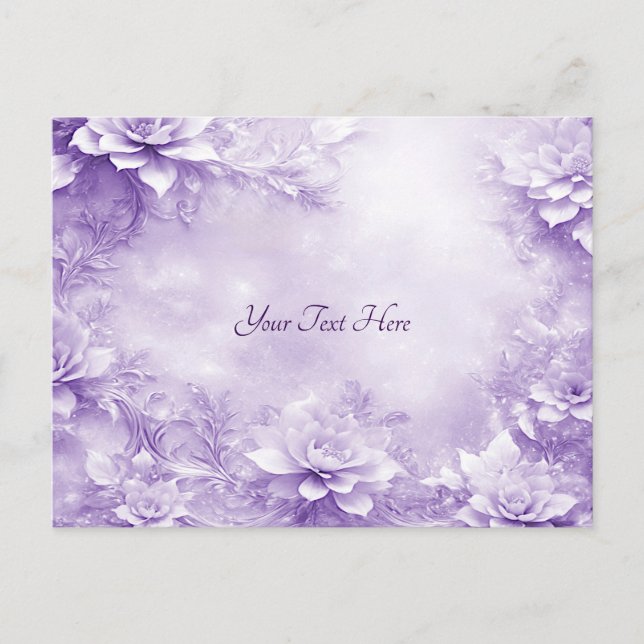 Purple White Flowers Postcard (Front)