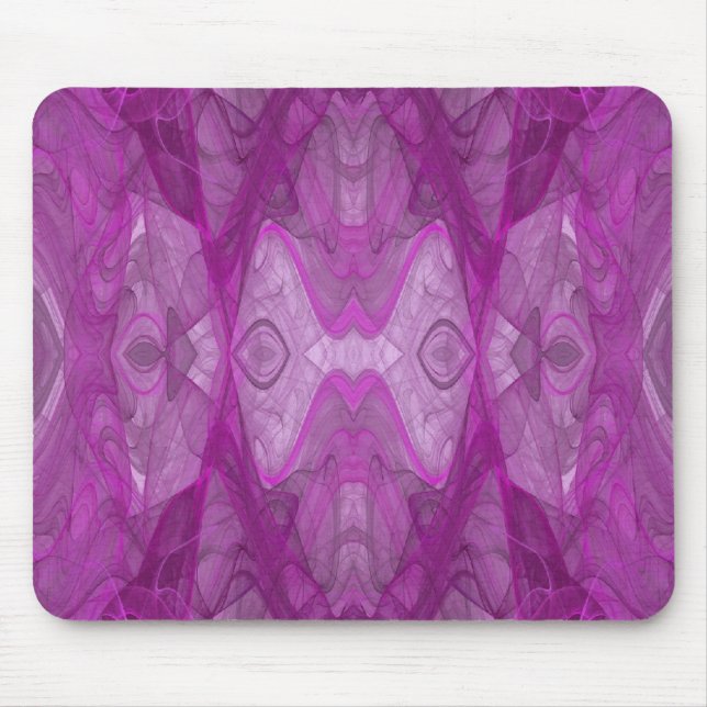 Purple & White Fractal Mousepad (Front)